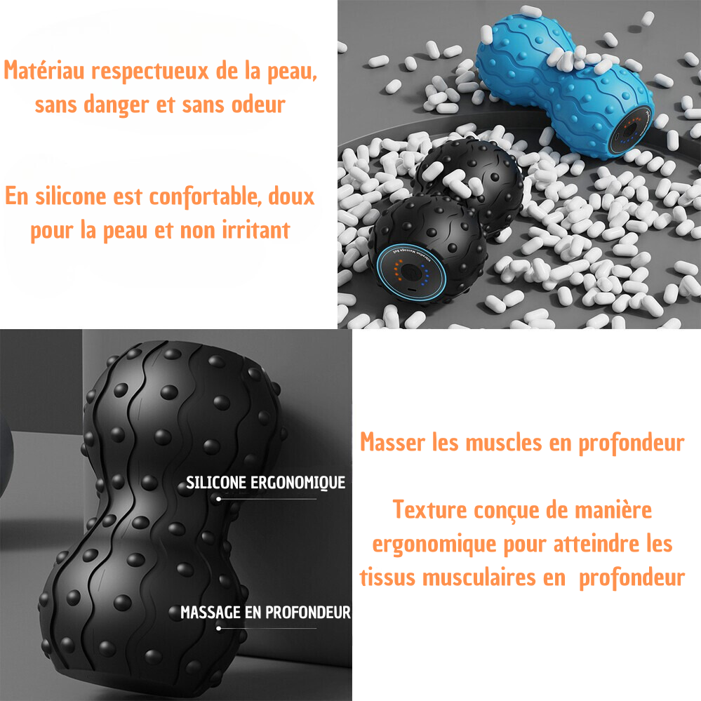 Rouleau de massage vibrant 5 vitesses SportPerf